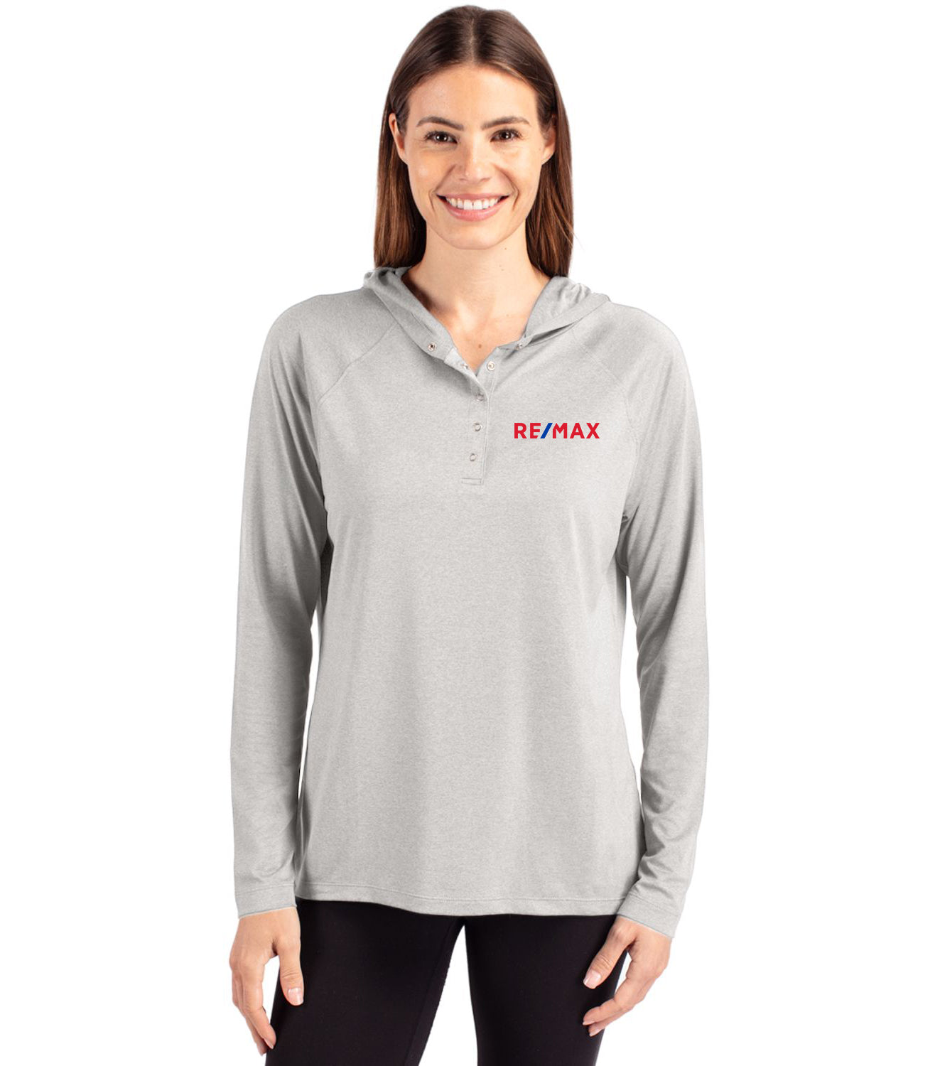 Cutter & Buck Coastline Epic Comfort Eco Recycled Womens Hooded Shirt