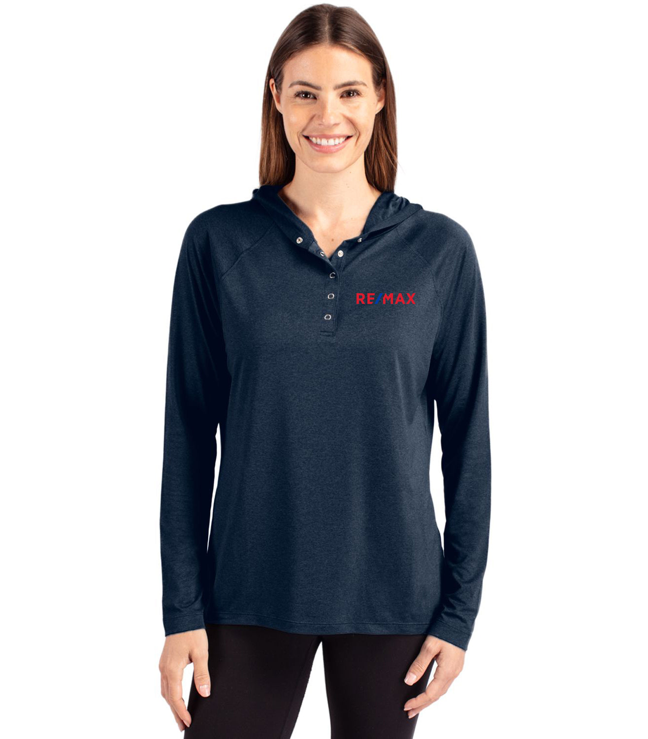 Cutter & Buck Coastline Epic Comfort Eco Recycled Womens Hooded Shirt