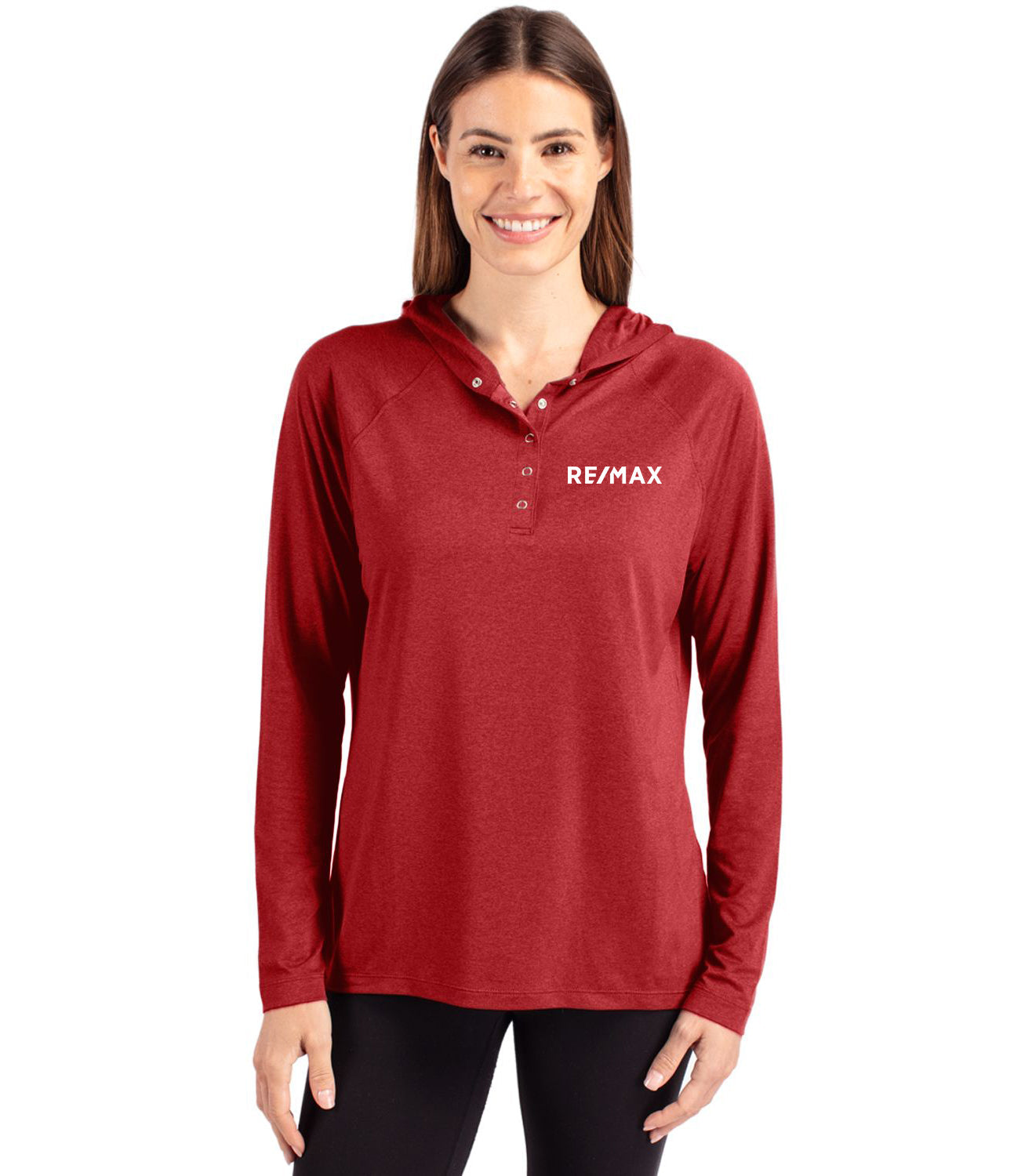 Cutter & Buck Coastline Epic Comfort Eco Recycled Womens Hooded Shirt