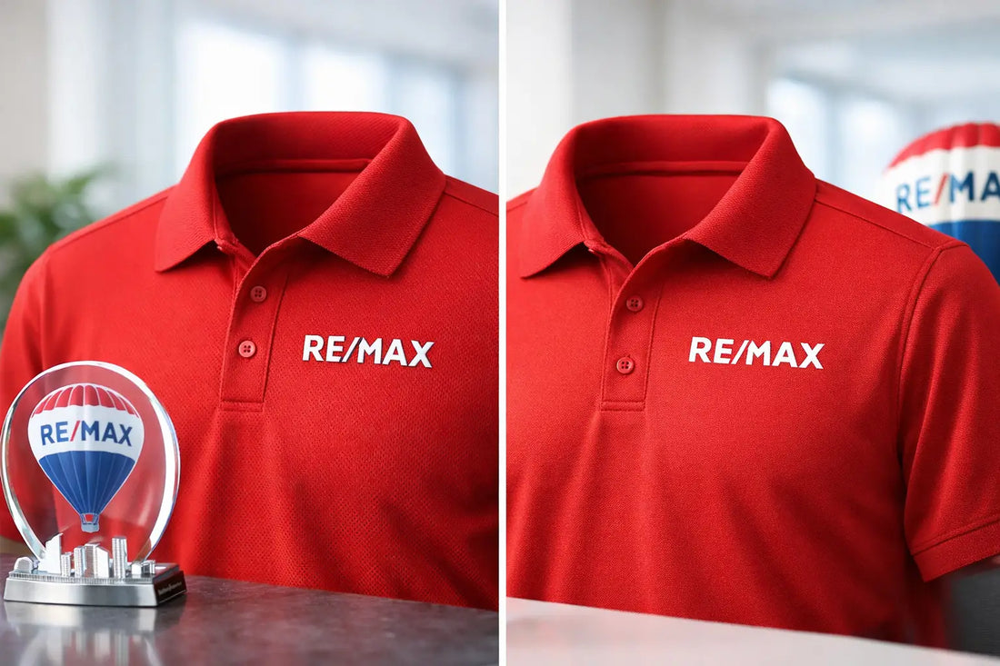 Embroidered vs Printed Polos for REMAX Teams