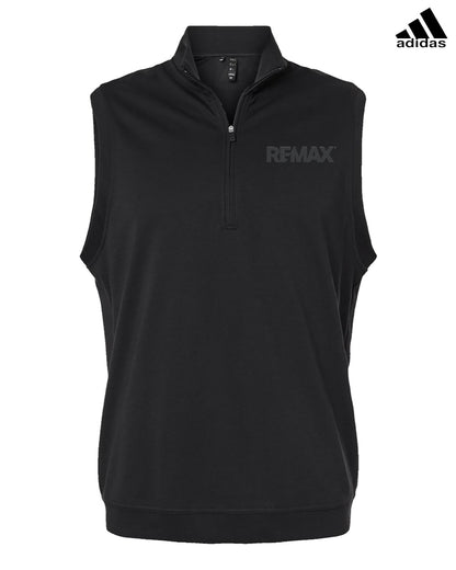 Black sleeveless shirt with Adidas and RE/MAX logos on a white background