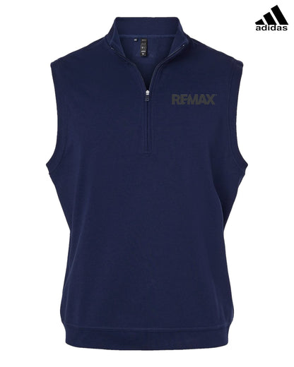 Navy sleeveless shirt with 'REMAX' logo on a white background, featuring Adidas branding.