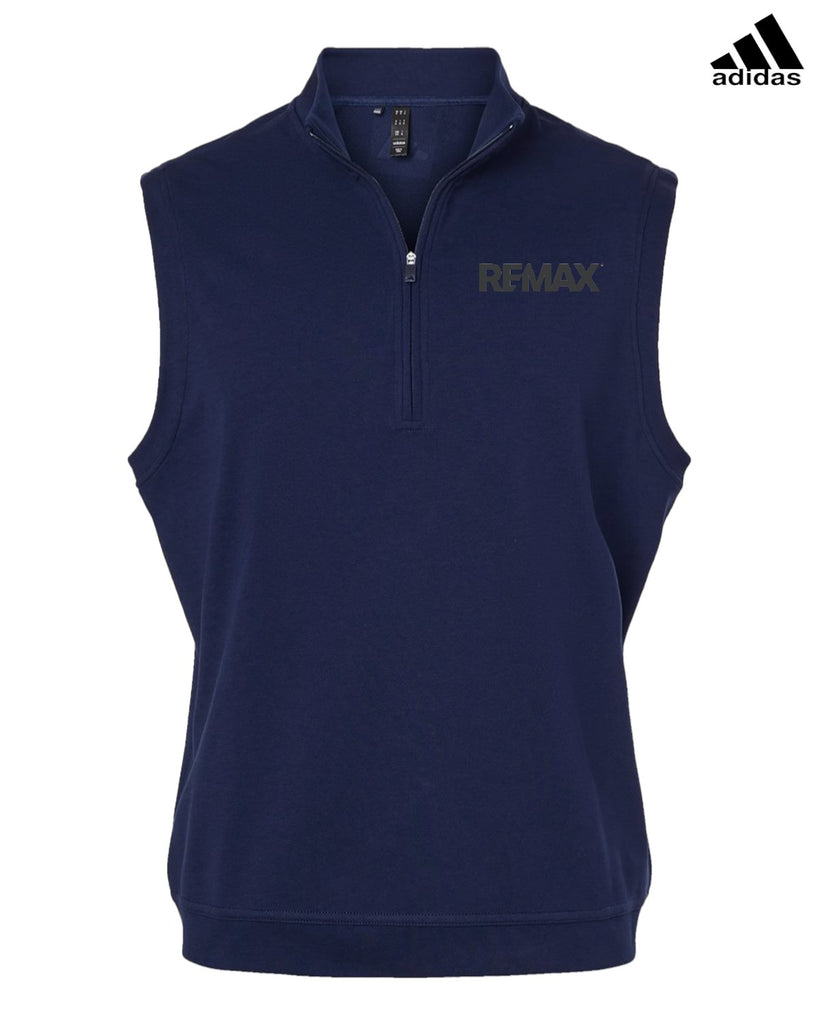 Navy sleeveless shirt with 'REMAX' logo on a white background, featuring Adidas branding.
