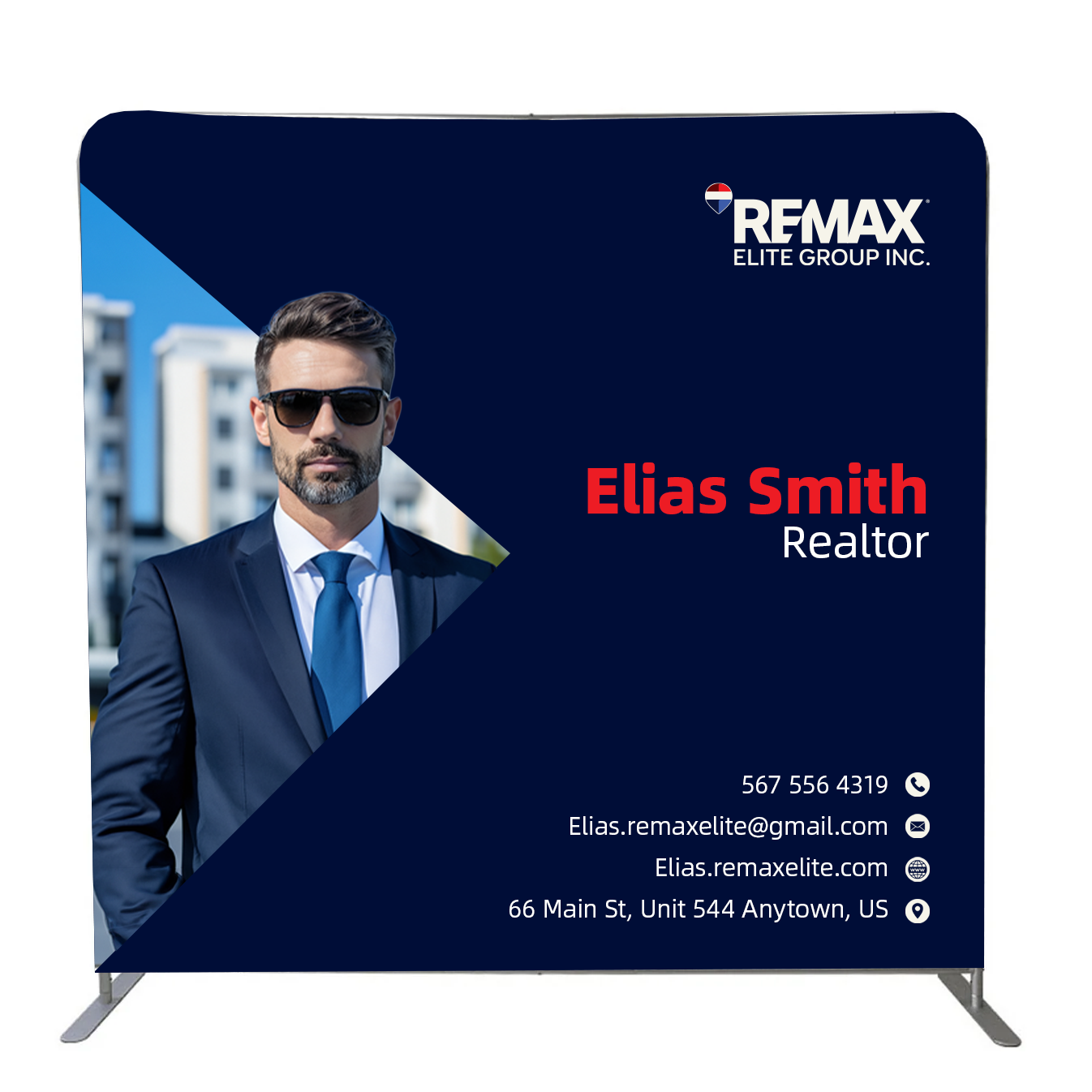 Brand Refresh 8'W X 8'H Eurofit Straight Wall Display Kit, With Full Color Graphics Double Sided - Custom Branded