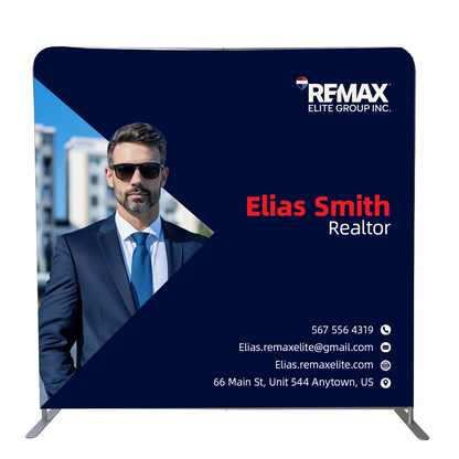 Brand Refresh 8'W X 8'H Eurofit Straight Wall Display Kit, With Full Color Graphics Double Sided - Custom Branded