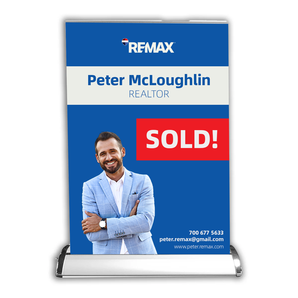 Brand Refresh Retractable Tabletop Display With Full Color Graphics And Stand, 8.25 X 11.75 - Personalized