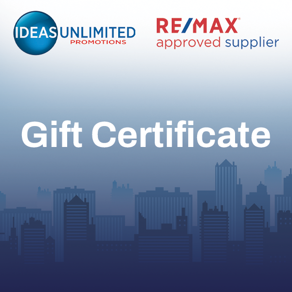 Ideas Unlimited Promotions - RE/MAX Approved Supplier Gift Certificate