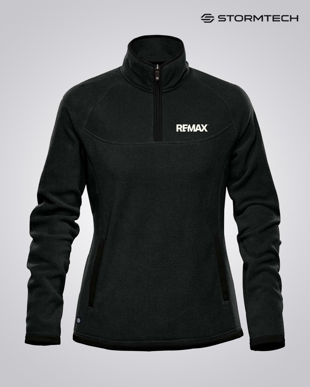 Women's Shasta Tech Fleece 1/4 Zip - Black - REMAX Brand Refresh - Embroidere