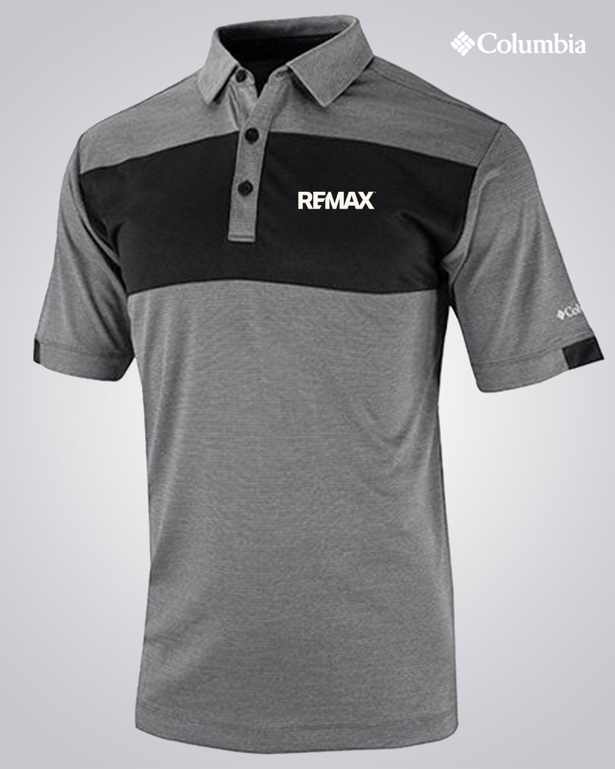 Adult Columbia Omni-Wick™ Total Control Sportshirt - Black - RE/MAX Brand Refresh - Embroidered
