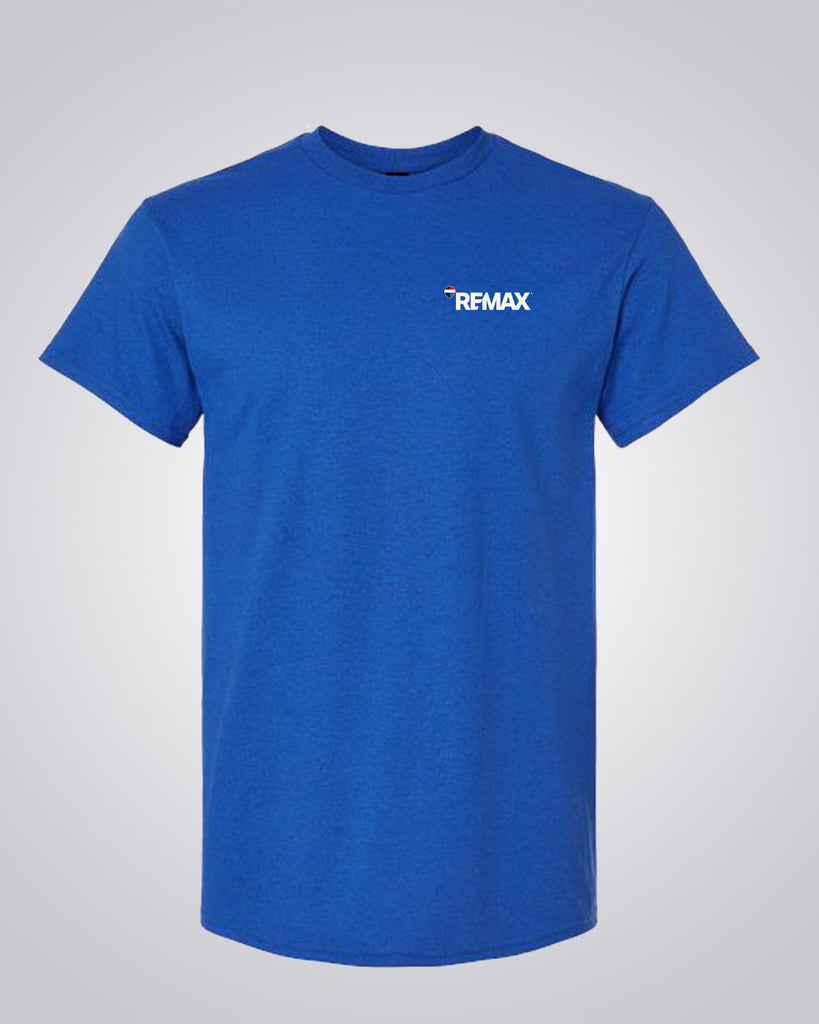 Blue T-Shirt - RE/MAX Brand Refresh - Left Chest - Full Color Logo Printed