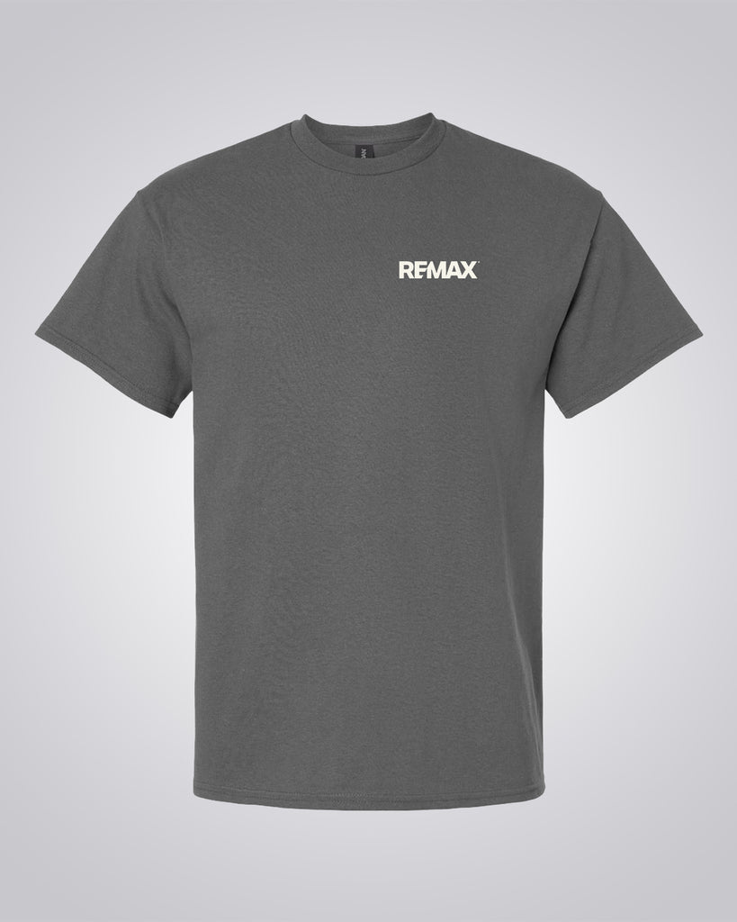 Charcoal T-Shirt - RE/MAX Brand Refresh - Left Chest - One Color Logo Printed