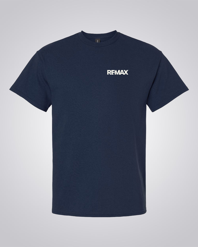 Navy T-Shirt - RE/MAX Brand Refresh - Left Chest - One Color Logo Printed