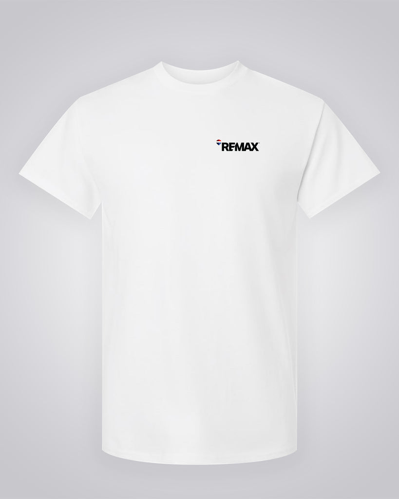 White T-Shirt - RE/MAX Brand Refresh - Left Chest - Full Color Logo Printed