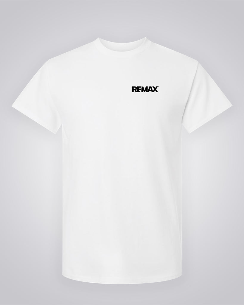 White T-Shirt - RE/MAX Brand Refresh - Left Chest - One Color Logo Printed