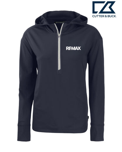 Brand Refresh Cutter & Buck Daybreak Eco Recycled Womens Half Zip Hoodie
