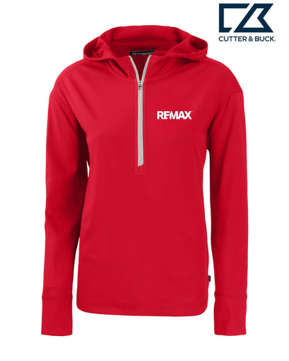 Brand Refresh Cutter & Buck Daybreak Eco Recycled Womens Half Zip Hoodie
