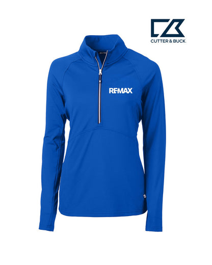 Brand Refresh Cutter & Buck Adapt Eco Knit Stretch Recycled Womens Half Zip Pullover