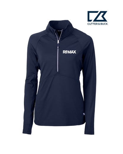 Brand Refresh Cutter & Buck Adapt Eco Knit Stretch Recycled Womens Half Zip Pullover