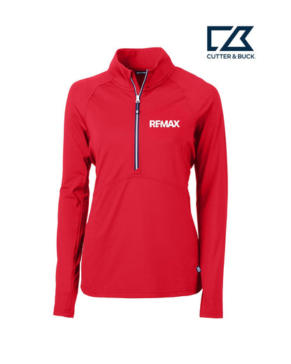 Brand Refresh Cutter & Buck Adapt Eco Knit Stretch Recycled Womens Half Zip Pullover