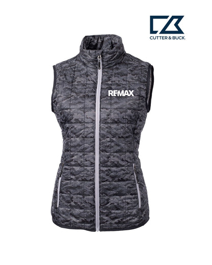 Brand Refresh Cutter & Buck Rainier Primaloft® Womens Eco Insulated Full Zip Printed Puffer Vest