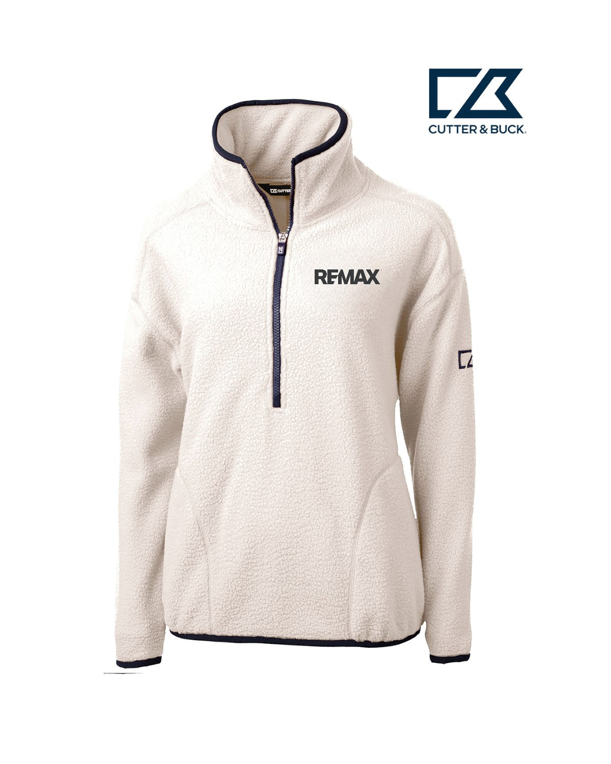 Brand Refresh Cutter & Buck Cascade Eco Sherpa Womens Fleece Pullover Jacket