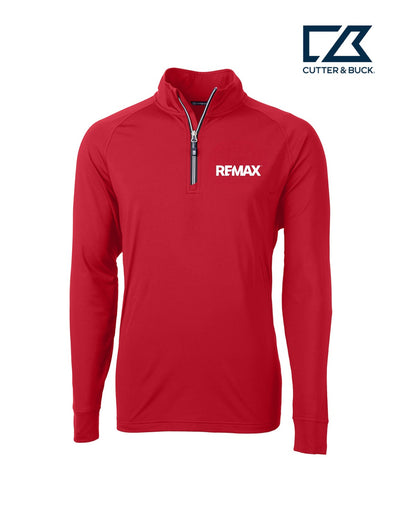 Brand Refresh Cutter & Buck Adapt Eco Knit Stretch Recycled Mens Quarter Zip Pullover