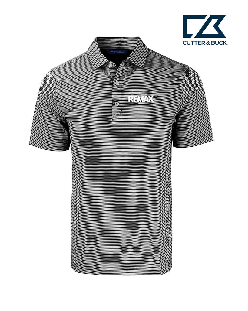 Brand Refresh Cutter & Buck Forge Eco Double Stripe Stretch Recycled Mens Polo