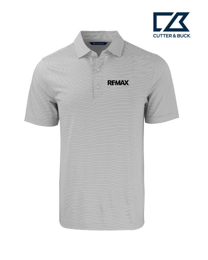 Brand Refresh Cutter & Buck Forge Eco Double Stripe Stretch Recycled Mens Polo