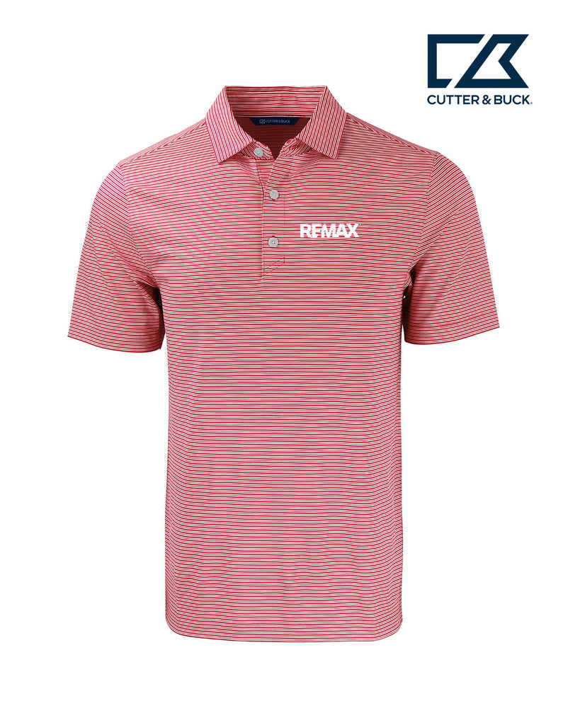 Brand Refresh Cutter & Buck Forge Eco Double Stripe Stretch Recycled Mens Polo - Embroidered