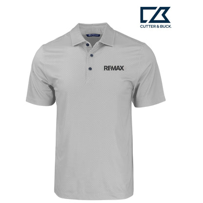 Brand Refresh Cutter & Buck Pike Eco Tonal Geo Print Stretch Recycled Mens Polo