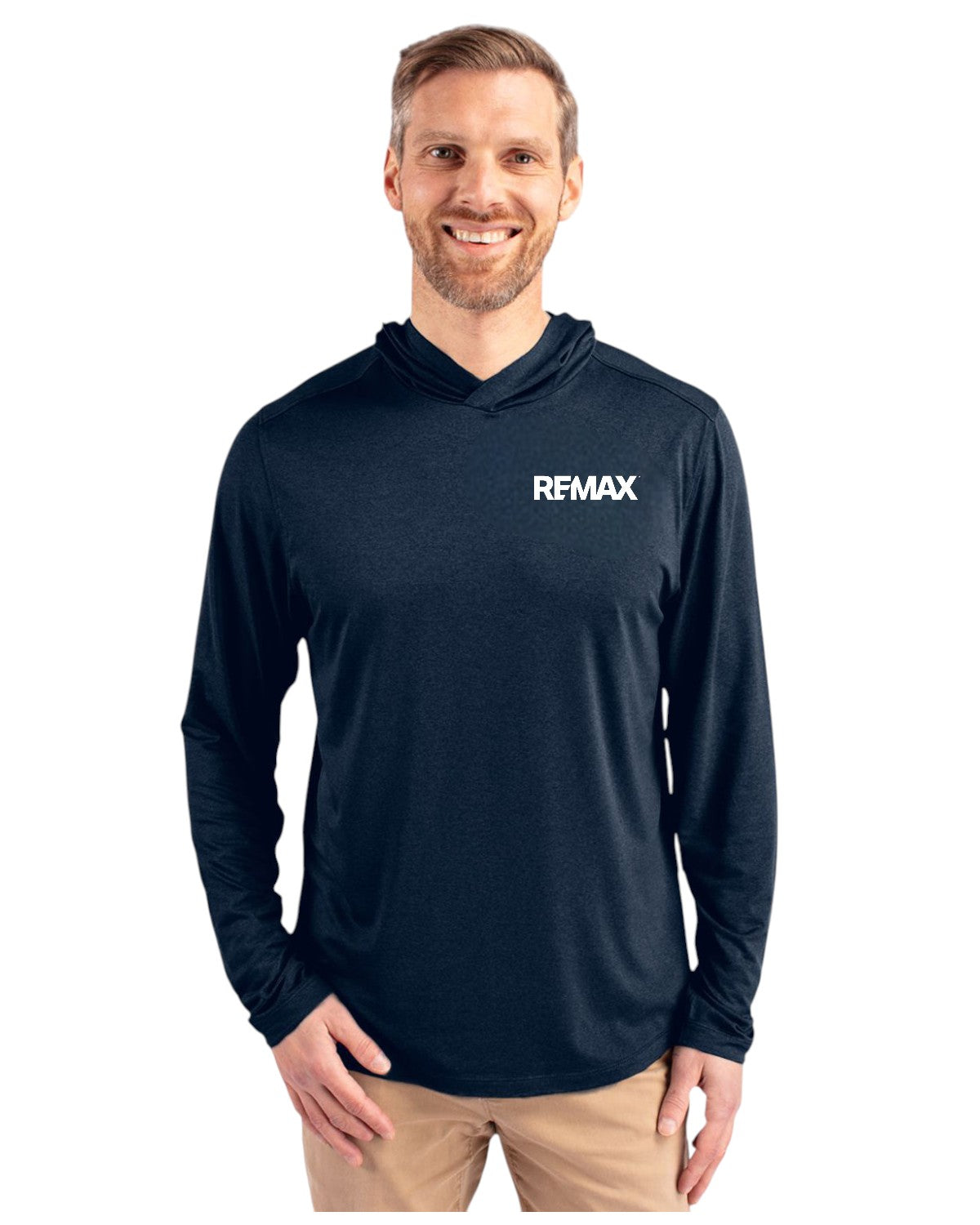 Brand Refresh Cutter & Buck Coastline Epic Comfort Eco Recycled Mens Hooded Shirt