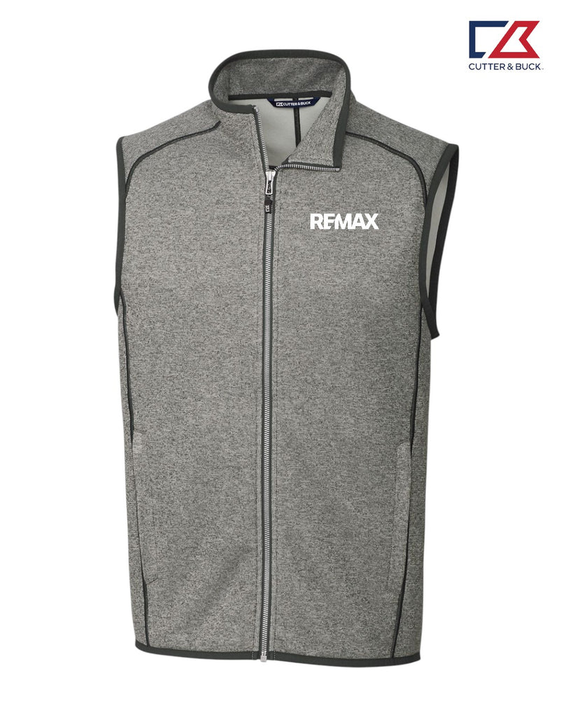 Brand Refresh Cutter & Buck Mainsail Sweater-Knit Mens Full Zip Vest - Embroidered