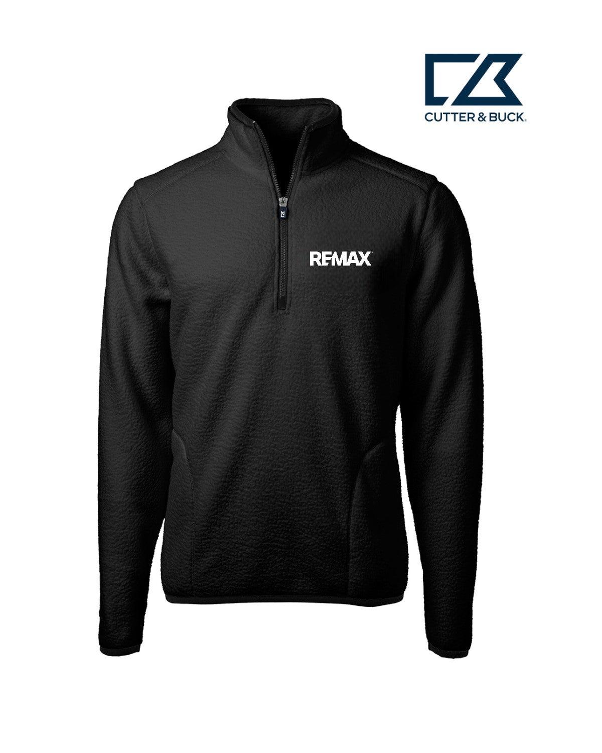 Brand Refresh Cutter & Buck Cascade Eco Sherpa Fleece Mens Quarter Zip Jacket