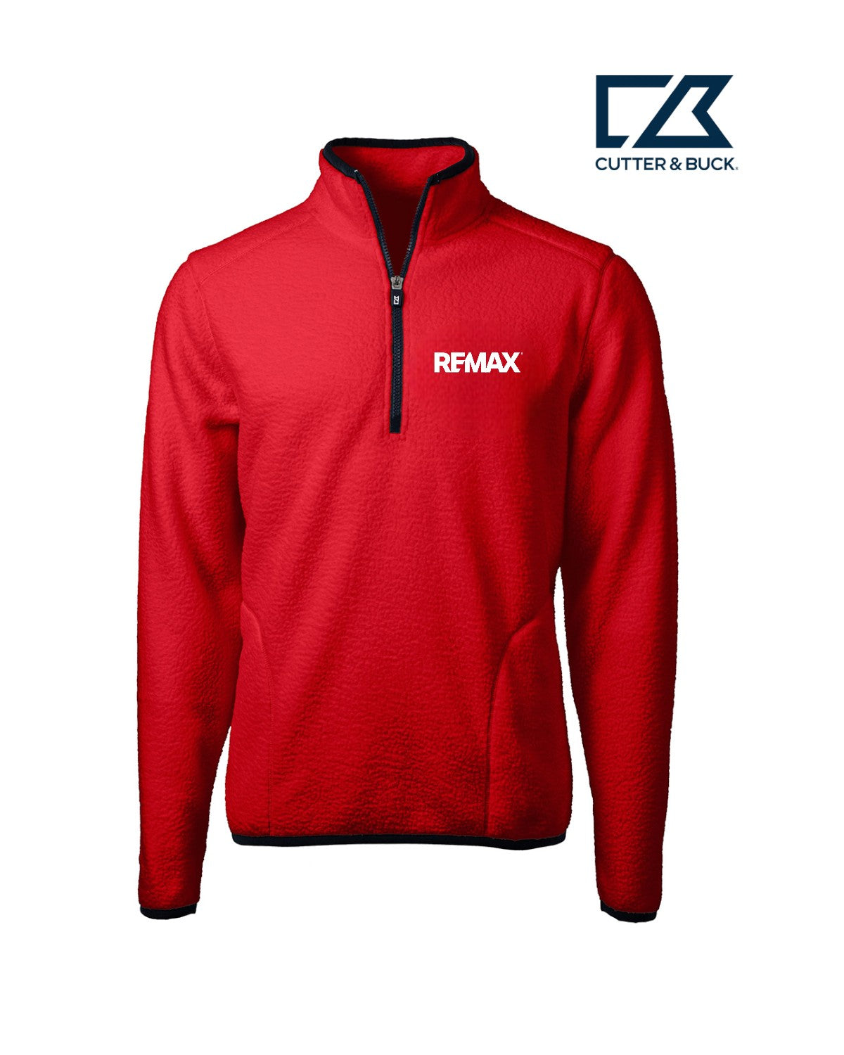 Brand Refresh Cutter & Buck Cascade Eco Sherpa Fleece Mens Quarter Zip Jacket