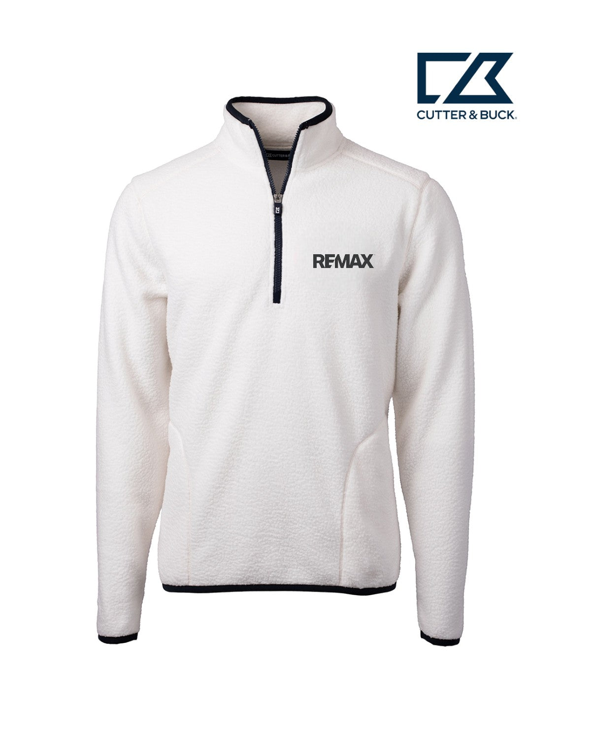 Brand Refresh Cutter & Buck Cascade Eco Sherpa Fleece Mens Quarter Zip Jacket