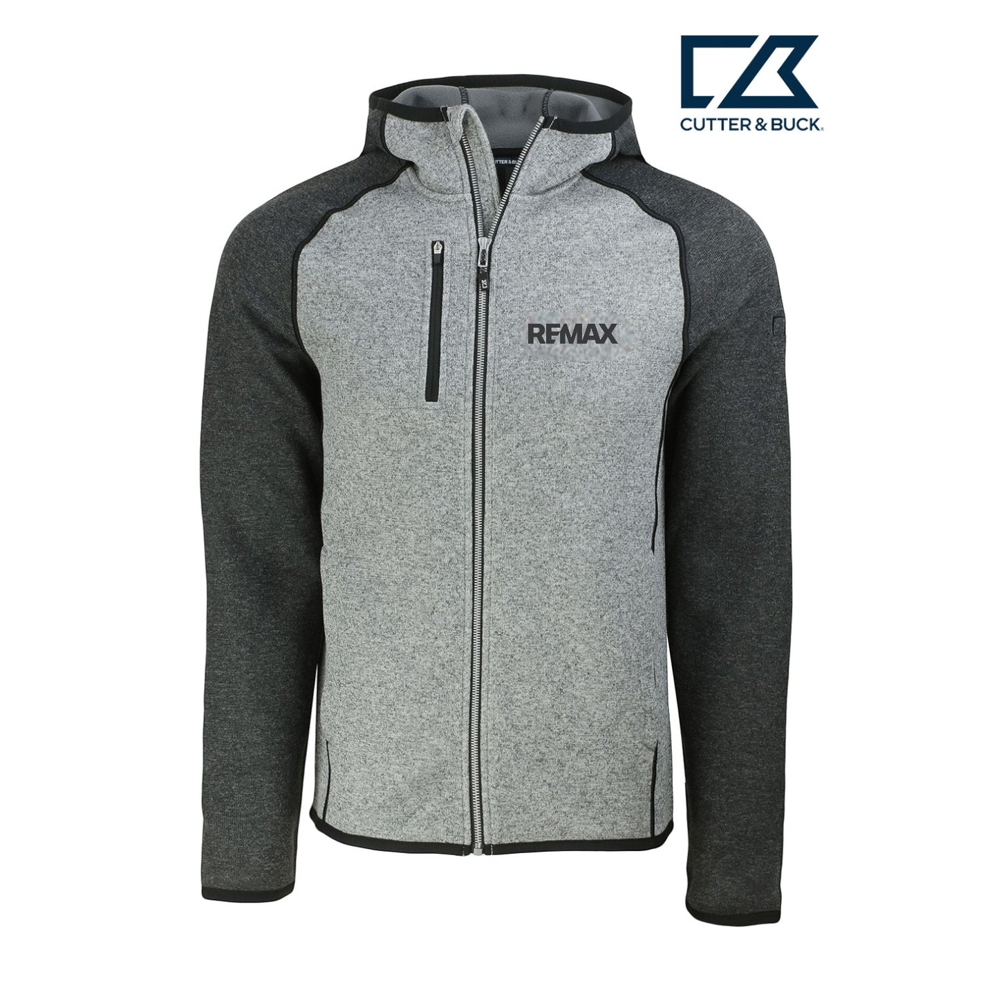 Brand Refresh Cutter & Buck Mainsail Full Zip Hooded Mens Jacket