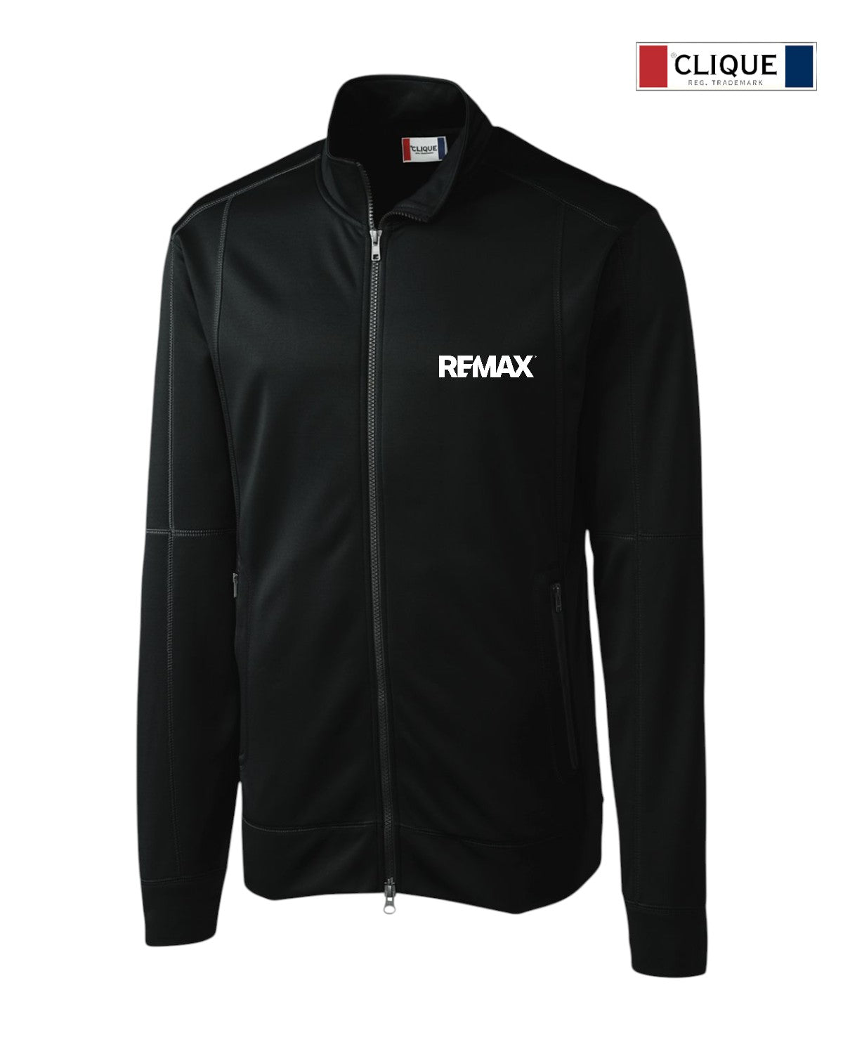 Black jacket with REMAX logo on a white background