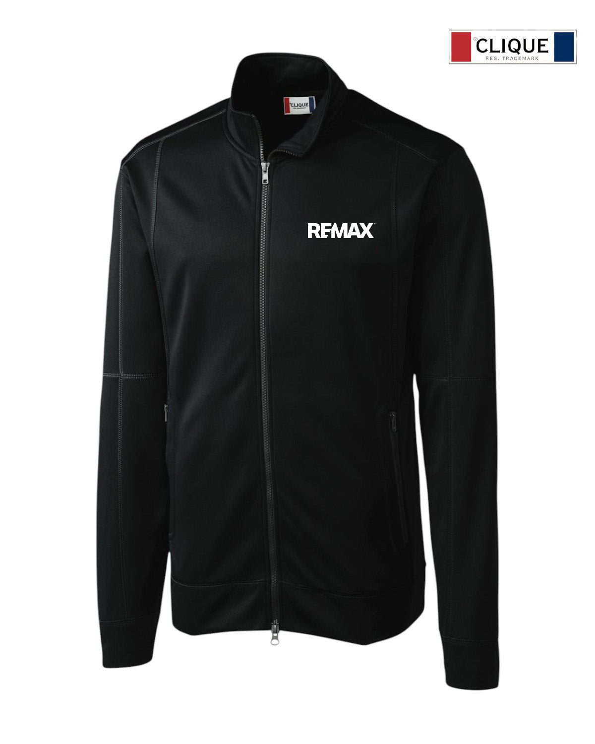 Brand Refresh Clique Helsa Performance Mens Full Zip Knit Jacket - Embroidered