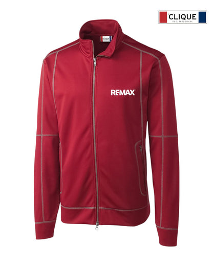 Red jacket with REMAX logo on a white background