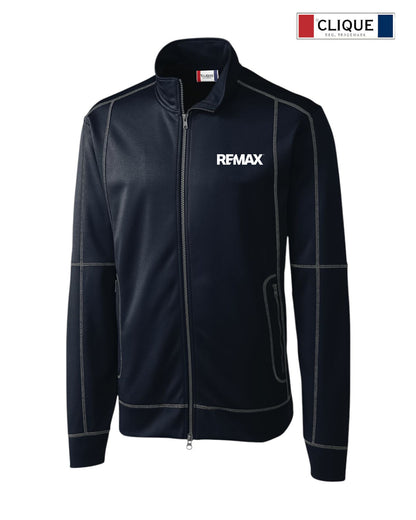 Brand Refresh Clique Helsa Performance Mens Full Zip Knit Jacket - Embroidered