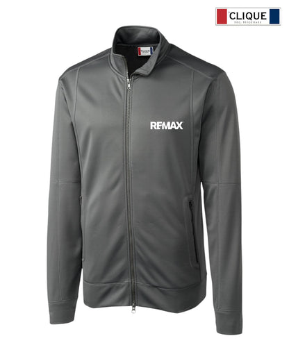 Gray jacket with REMAX logo on a white background