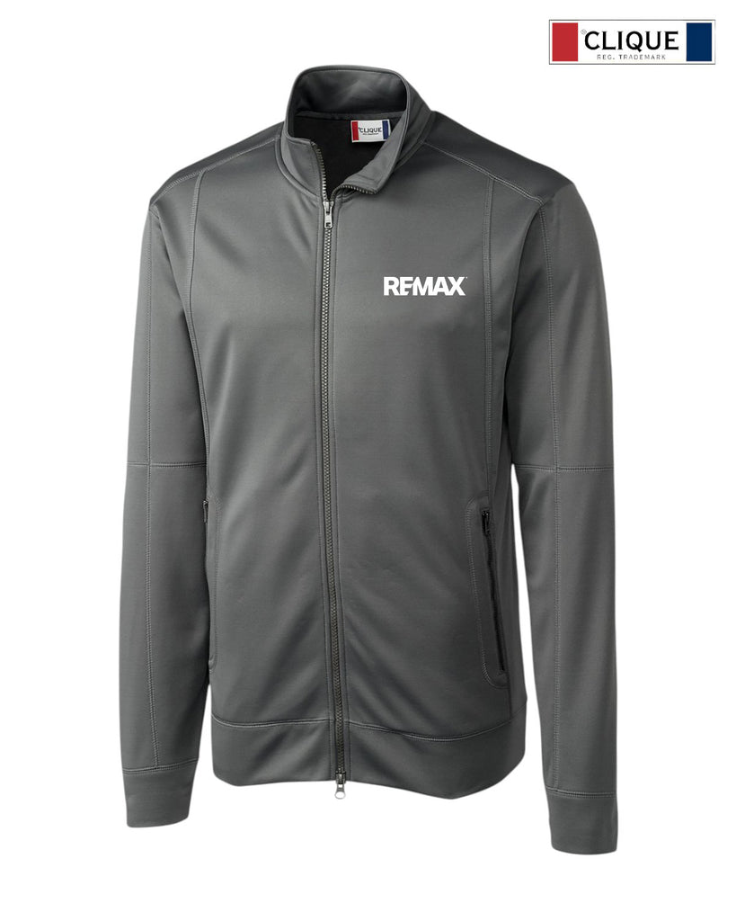 Brand Refresh Clique Helsa Performance Mens Full Zip Knit Jacket - Embroidered