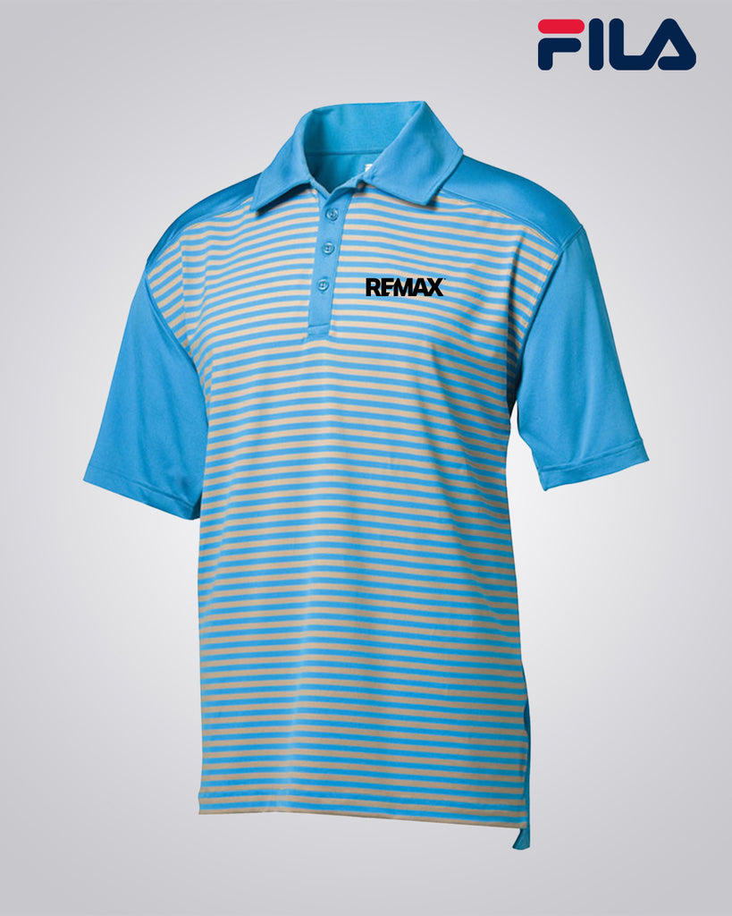 Fila Men's Innsbruck Striped Polo - REMAX Brand Refresh - Embroidered