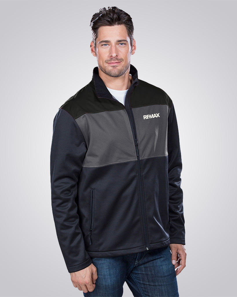 Men's Lightweight Performance Tri-Color Jacket (Black/Grey/Black) - REMAX Brand Refresh