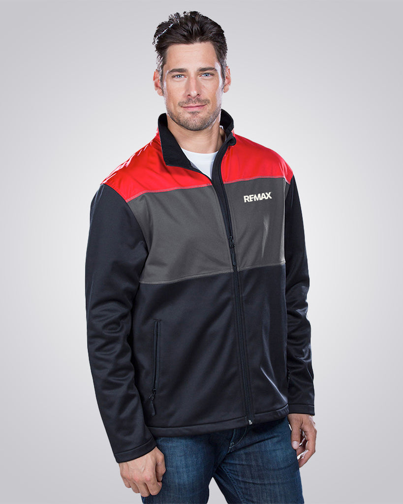 Men's Lightweight Performance Tri-Color Jacket (Red/Grey/Black) - REMAX Brand Refresh