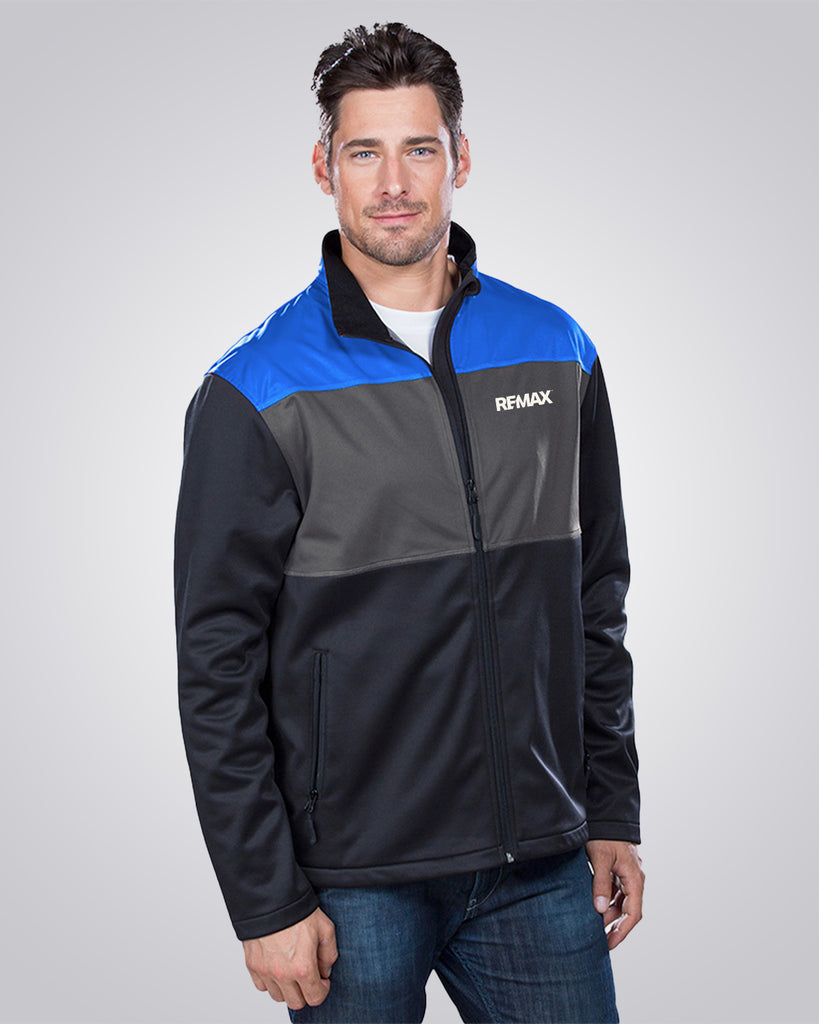 Men's Lightweight Performance Tri-Color Jacket (Black/Graphite/Royal) - REMAX Brand Refresh