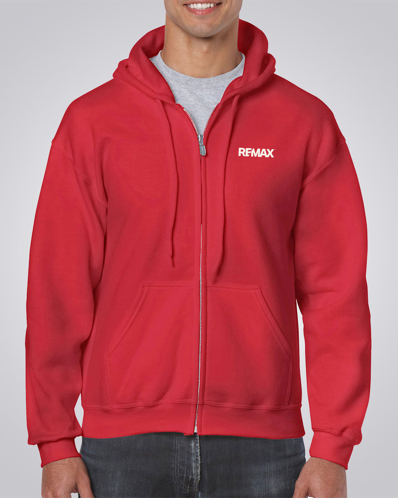 Full Zip Hooded Sweatshirt (Red) - REMAX Brand Refresh