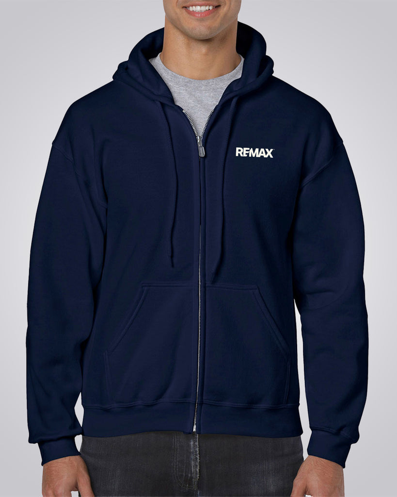 Full Zip Hooded Sweatshirt (Navy) - REMAX Brand Refresh
