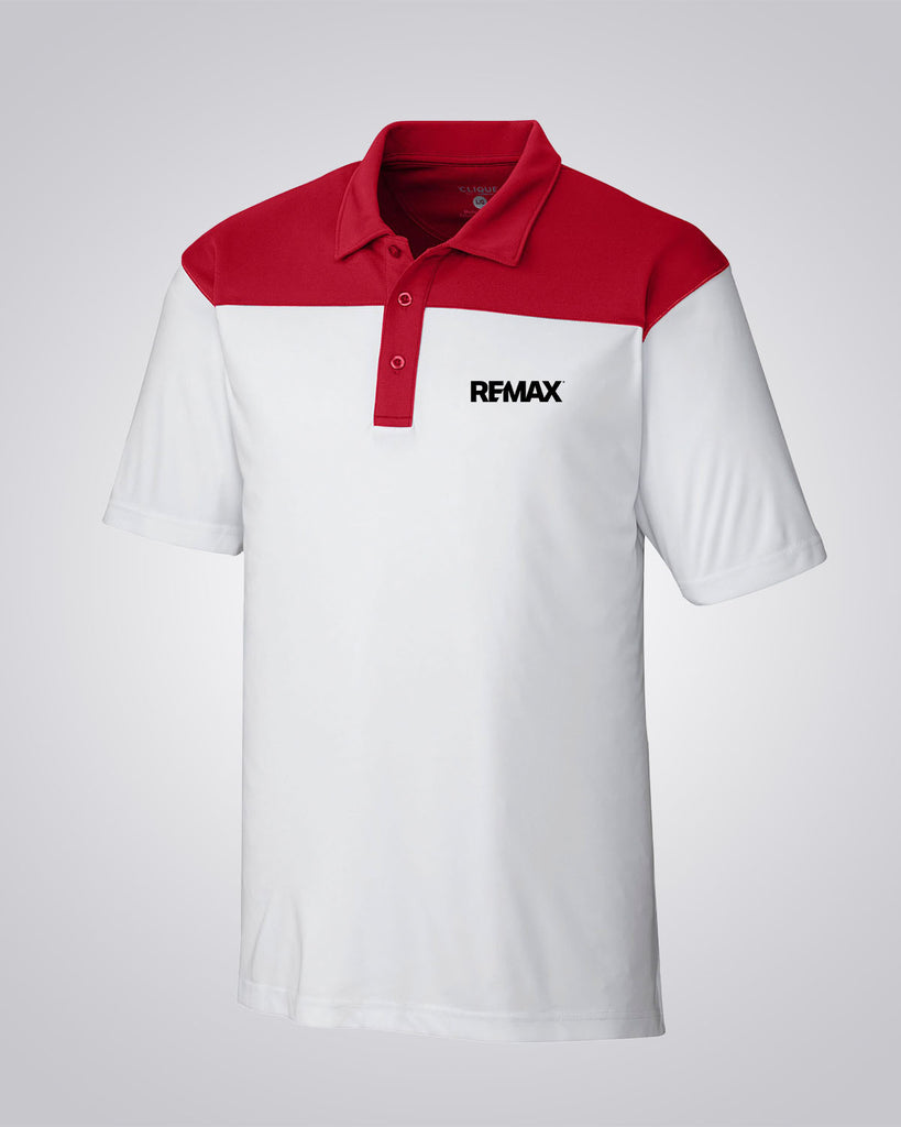 Clique Men's Parma Colorblock Polo (Red) - REMAX Brand Refresh