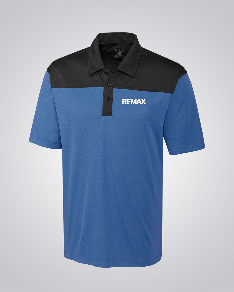 Clique Men's Parma Colorblock Polo (Blue) - REMAX Brand Refresh